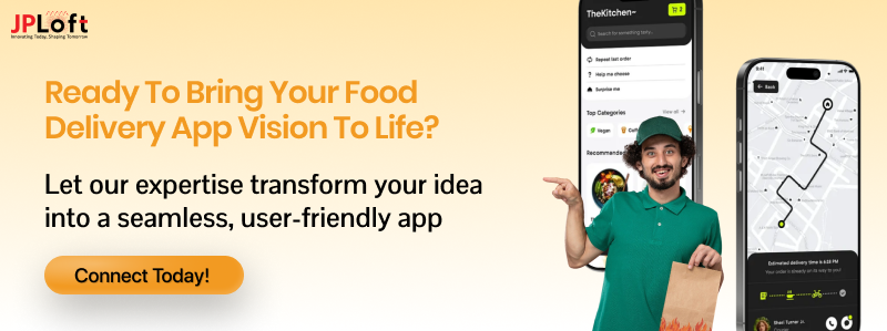 Develop a Food Delivery App CTA